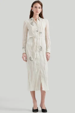 Dresses|Elegant Eveningwear-Altuzarra 'Agnes' Dress Sparrow w/ Embellishment