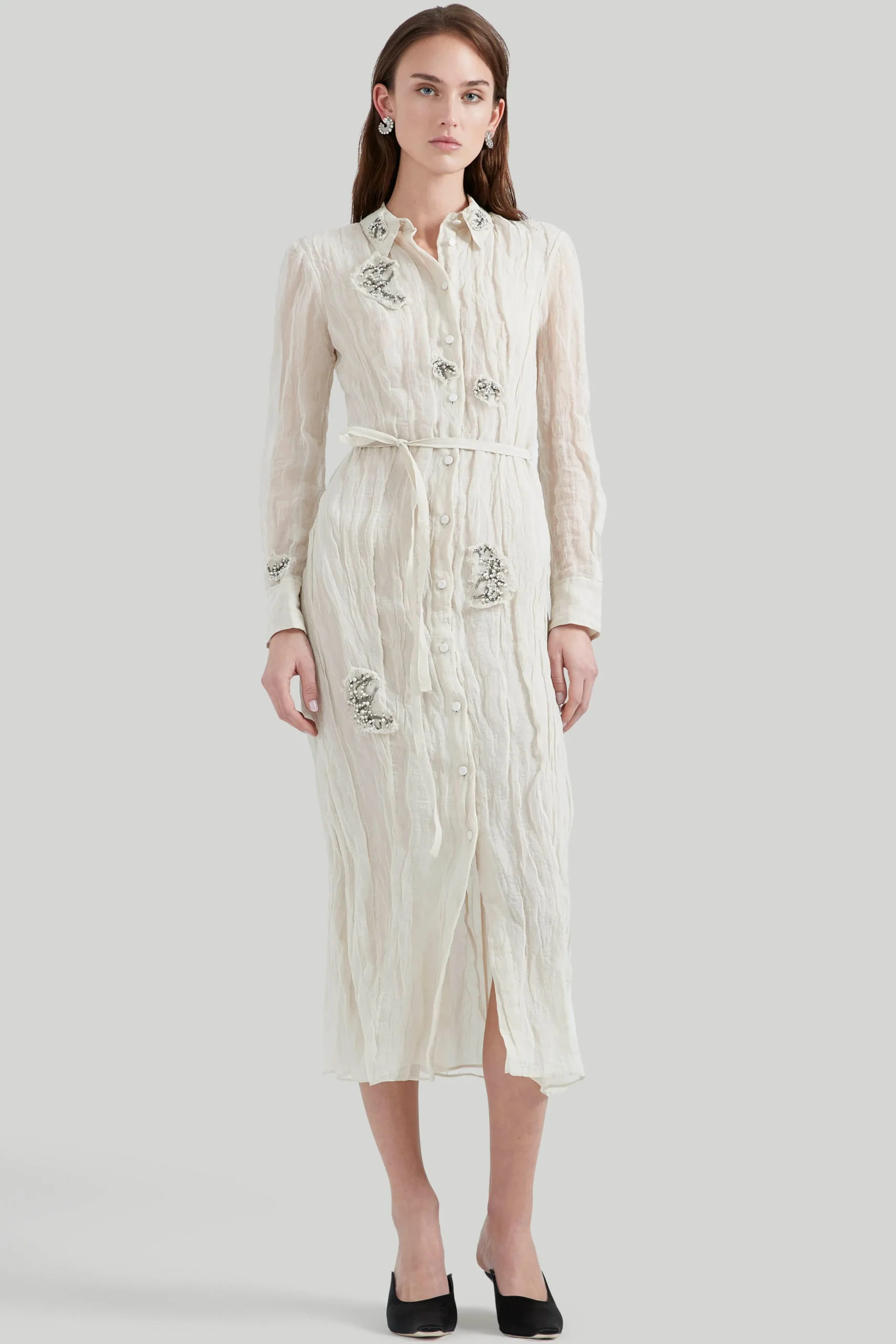 Dresses|Elegant Eveningwear-Altuzarra 'Agnes' Dress Sparrow w/ Embellishment