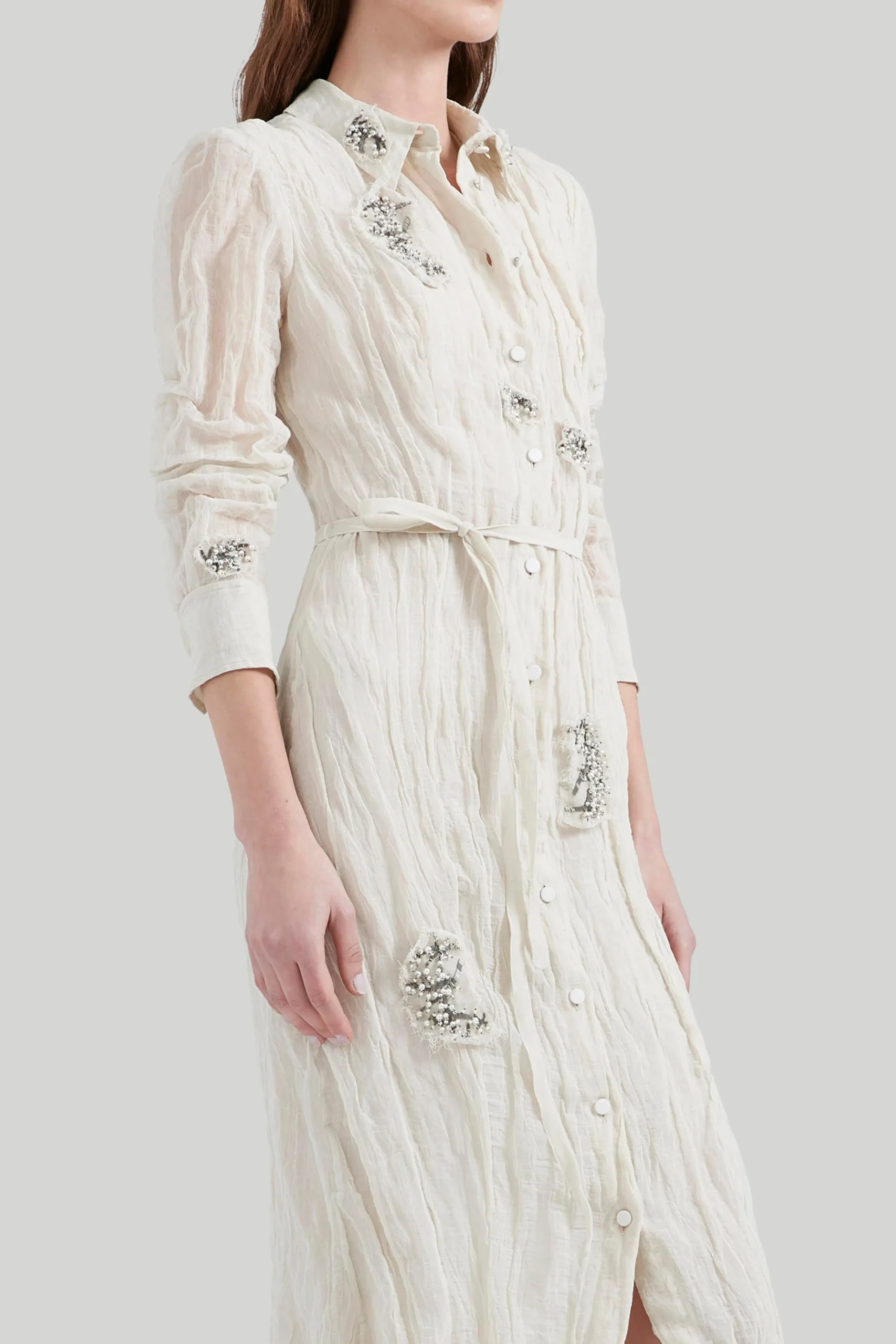 Dresses|Elegant Eveningwear-Altuzarra 'Agnes' Dress Sparrow w/ Embellishment