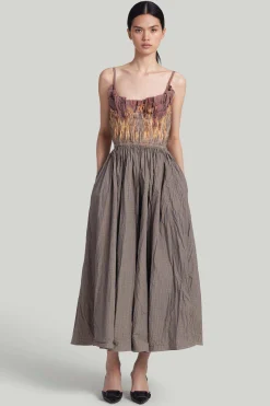 Dresses-Altuzarra 'Brigitte' Dress Fieldstone Dip Dye Shib