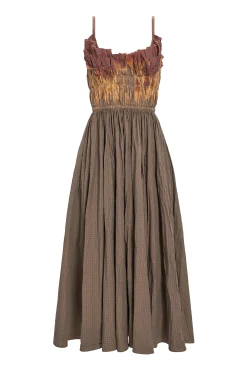 Dresses-Altuzarra 'Brigitte' Dress Fieldstone Dip Dye Shib