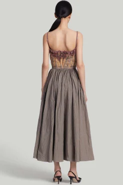 Dresses-Altuzarra 'Brigitte' Dress Fieldstone Dip Dye Shib