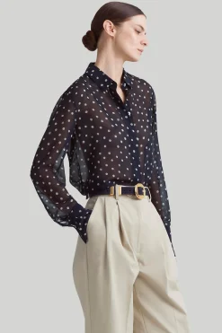 FEATURED|Elegant Eveningwear-Altuzarra 'Chika' Top Nocturne Blue