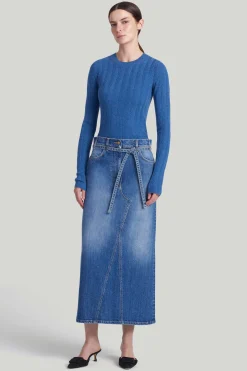 Skirts|FEATURED-Altuzarra 'Dean' Skirt Washed Indigo