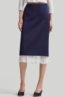 Skirts-Altuzarra 'Fannie' Skirt Berry Blue