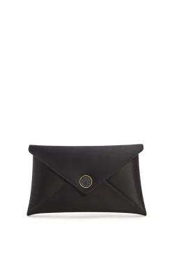 Handbags-Altuzarra 'Medallion' Envelope Clutch Satin Black