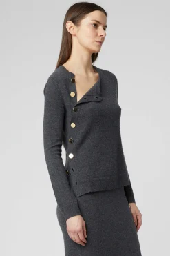 Knitwear|Tops-Altuzarra 'Minamoto' Knit Sweater Carbon Melange