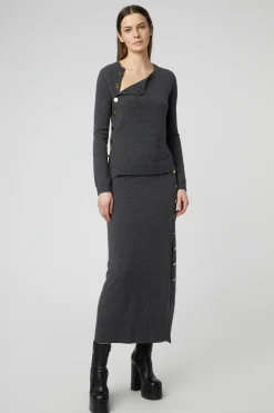 Knitwear|Tops-Altuzarra 'Minamoto' Knit Sweater Carbon Melange