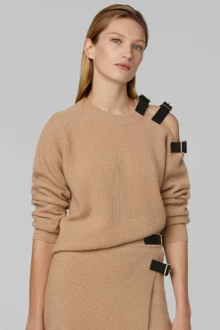 Knitwear|Tops-Altuzarra 'Ness' Sweater Cappuccino