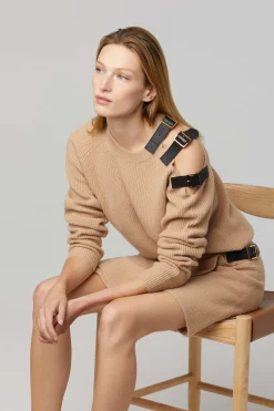 Knitwear|Tops-Altuzarra 'Ness' Sweater Cappuccino