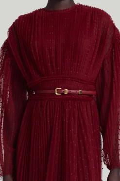 Elegant Eveningwear|Elegant Eveningwear-Altuzarra 'Skinny' Belt Deep Garnet