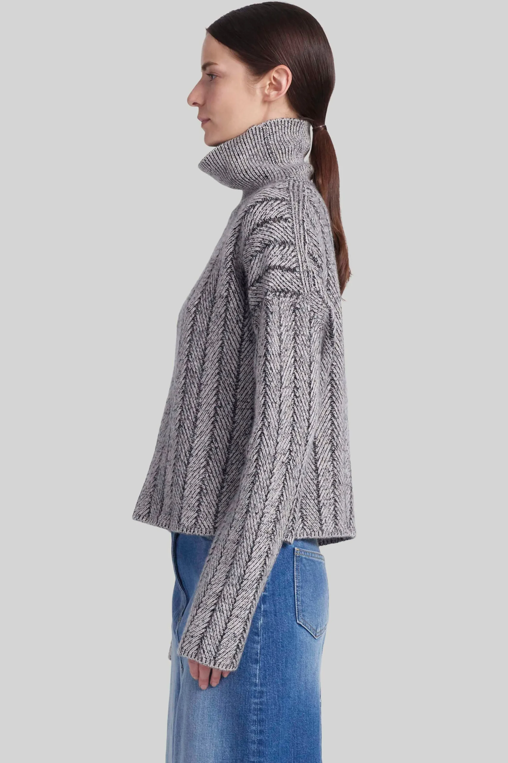 Knitwear|Tops-Altuzarra 'Terence' Sweater Natural Melange/ Black