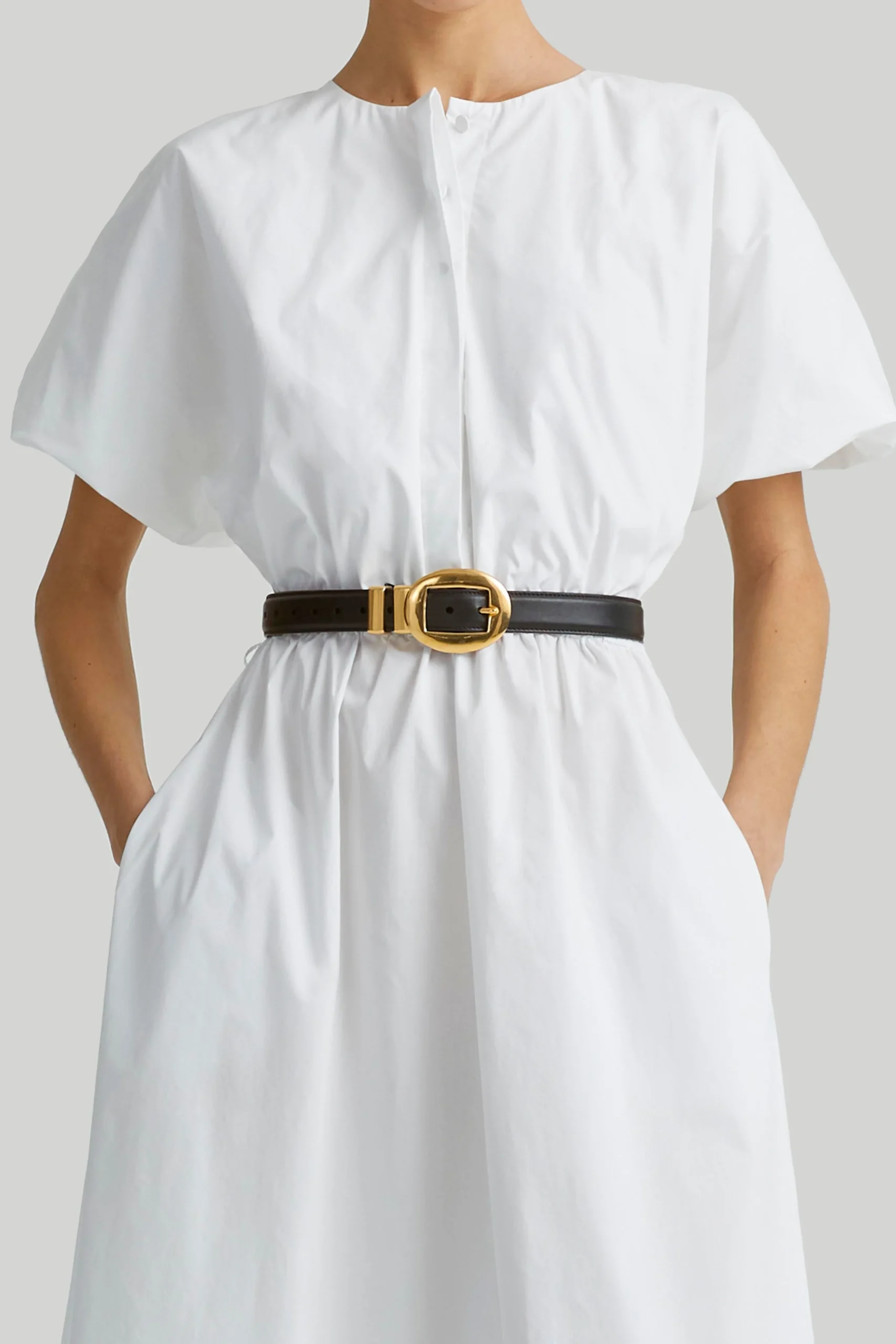 FEATURED|Belts-Altuzarra 'Vintage' Brass Buckle Belt Black