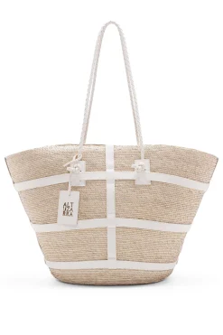 Vacation Wear-Altuzarra 'Watermill' Bag Large Natural/White
