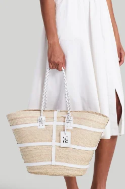 Vacation Wear-Altuzarra 'Watermill' Bag Large Natural/White