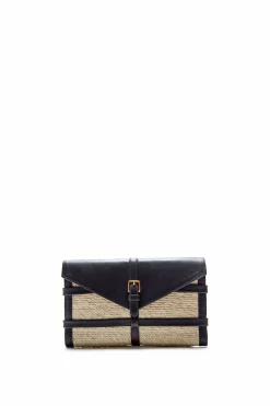 Vacation Wear|Handbags-Altuzarra 'Watermill' Envelope Natural/Black