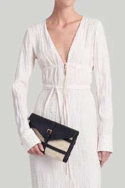 Vacation Wear|Handbags-Altuzarra 'Watermill' Envelope Natural/Black