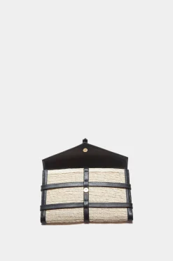 Vacation Wear|Handbags-Altuzarra 'Watermill' Envelope Natural/Black