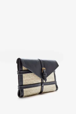 Vacation Wear|Handbags-Altuzarra 'Watermill' Envelope Natural/Black