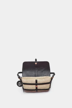 Feminine Tailoring|Feminine Tailoring-Altuzarra 'Watermill' Shoulder Leather Flap Natural/Black