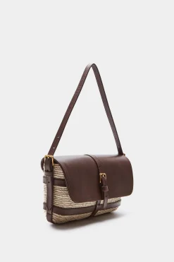 Vacation Wear|Handbags-Altuzarra 'Watermill' Shoulder Leather Flap Natural/Praline