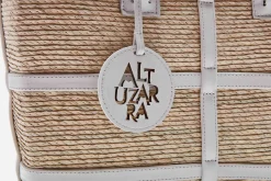 Handbags-Altuzarra 'Watermill' Tote E/W Natural/White